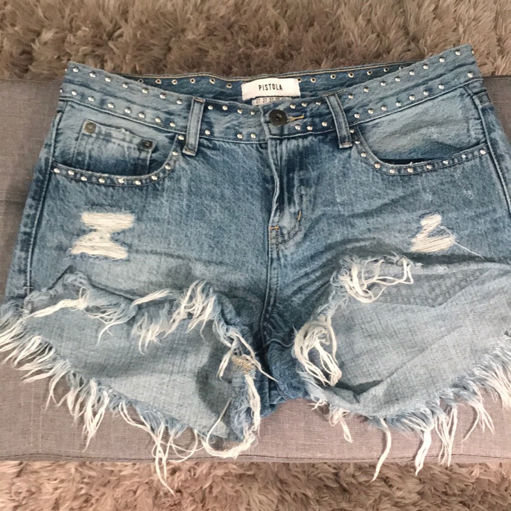 Pistola Jean shorts with studs